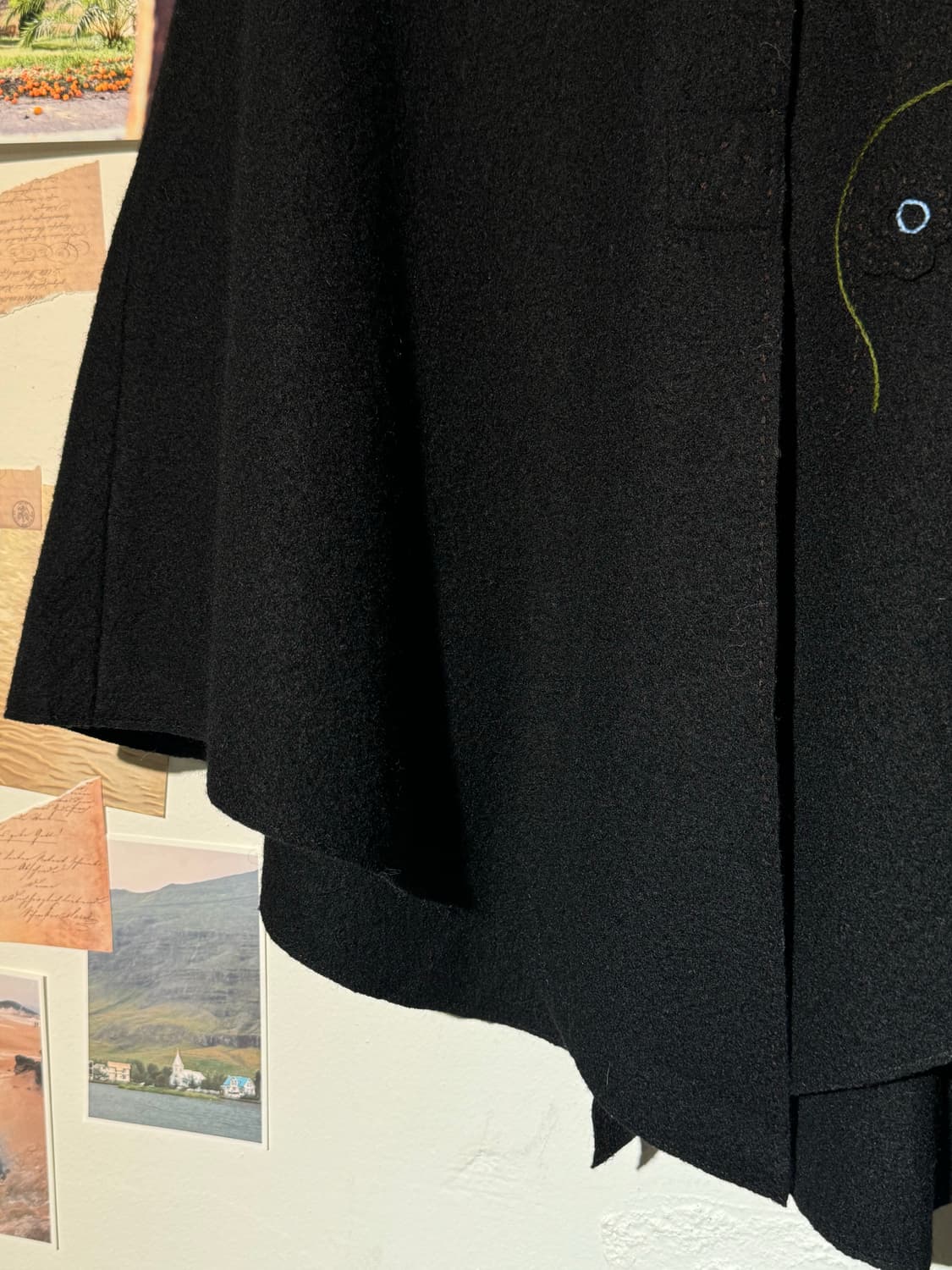 꽃 스티치 후드 케이프 상품이미지4