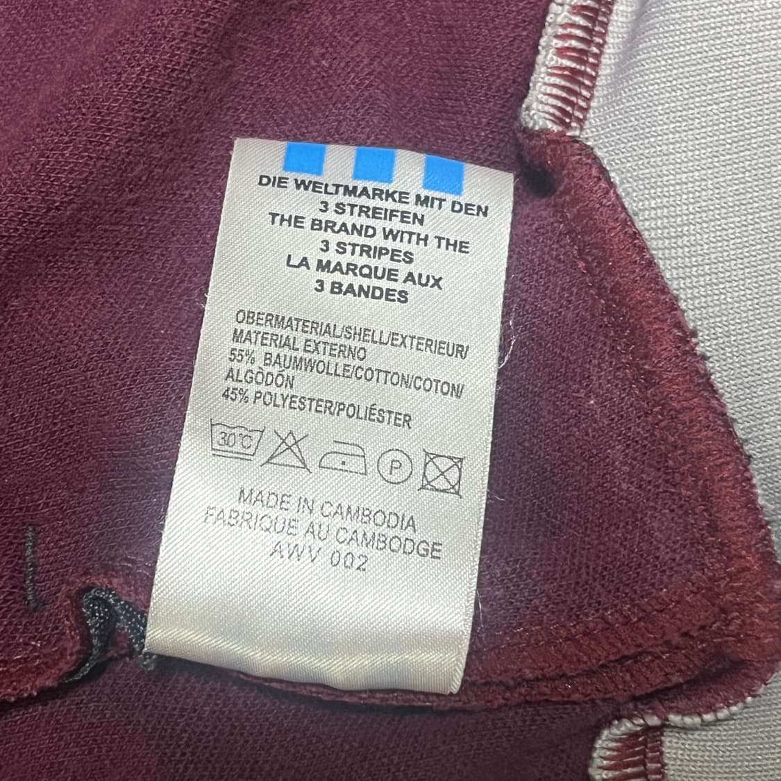 아디다스 버건디 컬러 져지 상품이미지7