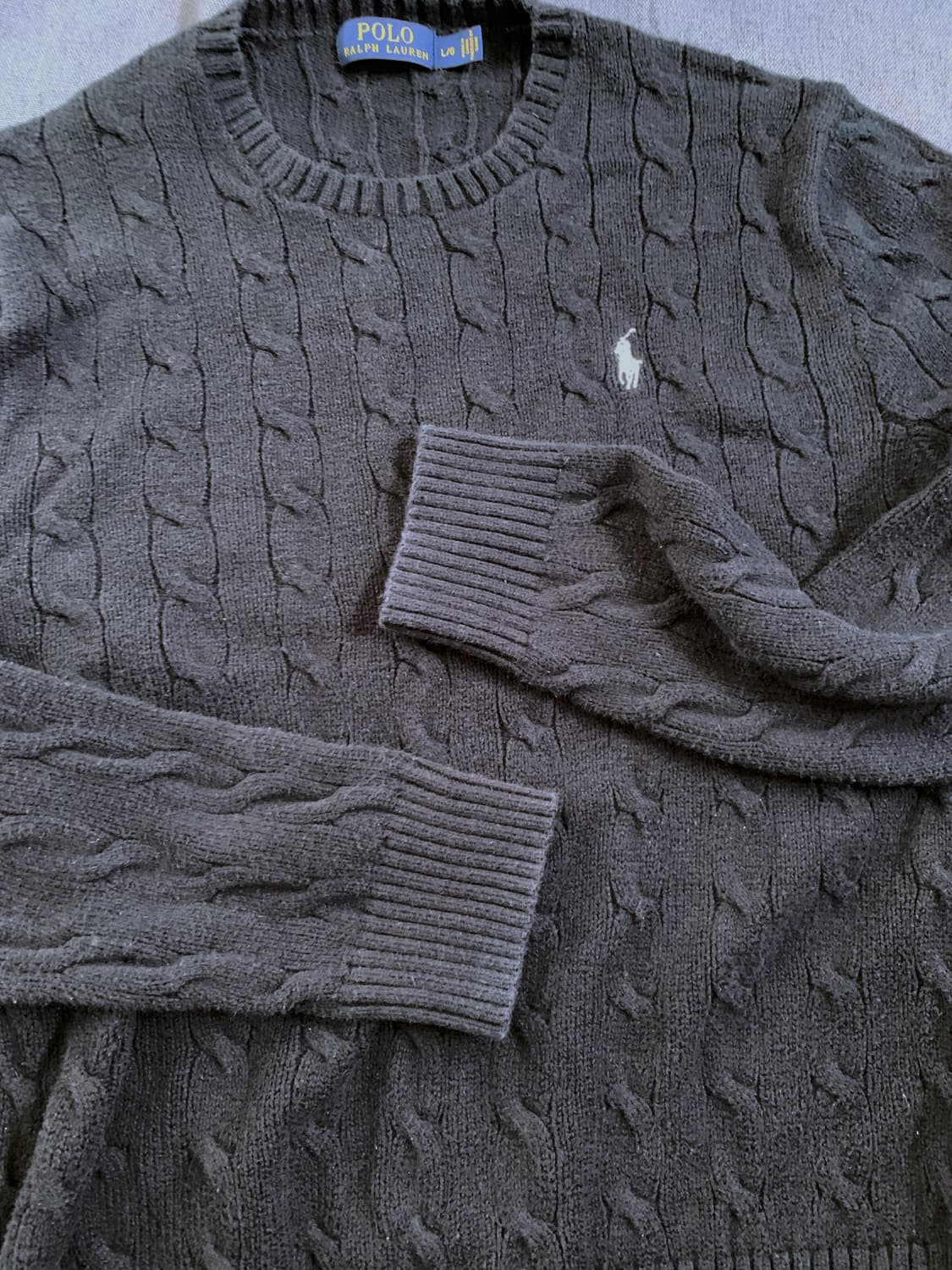 폴로 블랙 코튼니트 사이즈 L/G 상품이미지4