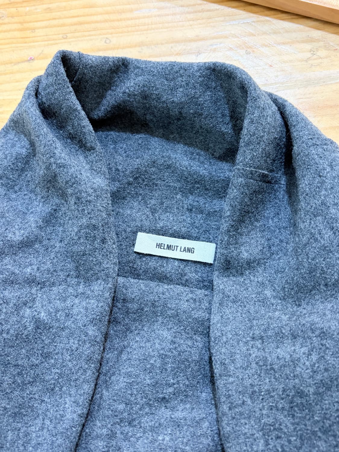 00s 헬무트랭 드레이핑 울 티셔츠 케이프 상품이미지10
