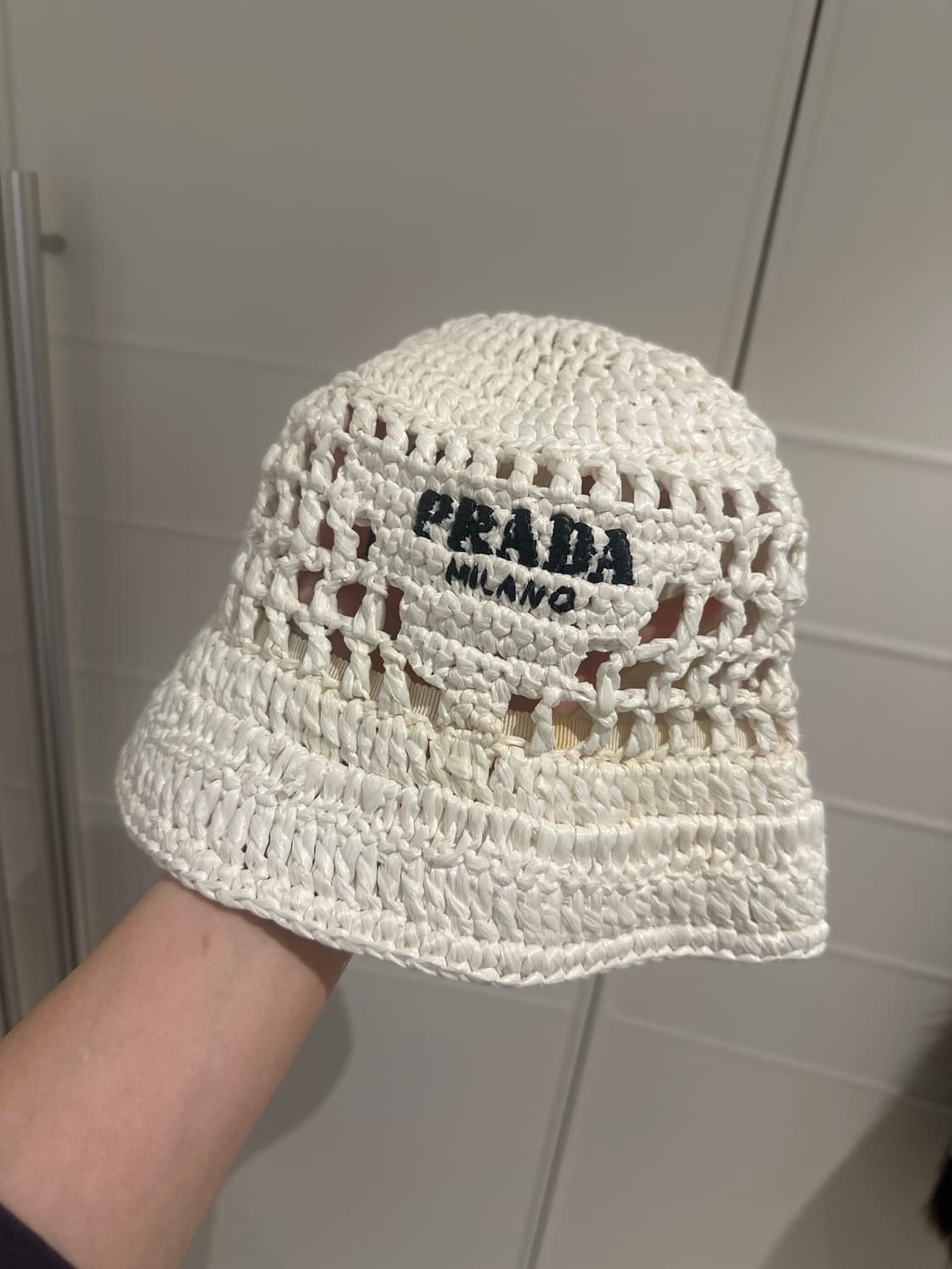 프라다 라피아 크로셰 버킷햇 상품이미지2
