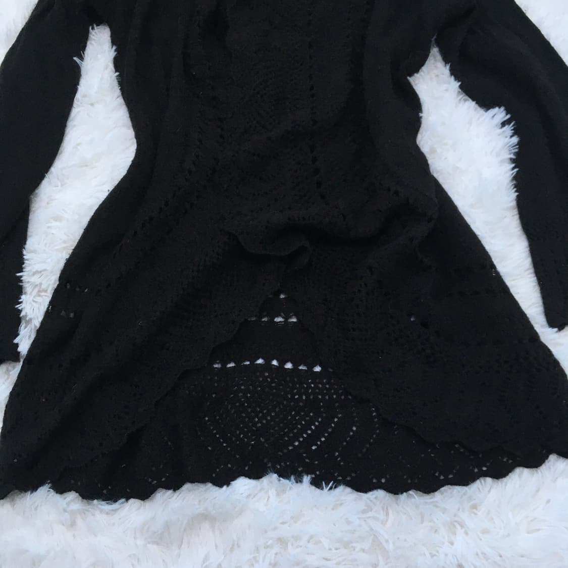 빈티지 레이스 블랙 니트 모리 772 y2k 스트릿 갸루 펑키 일본빈티 상품이미지4