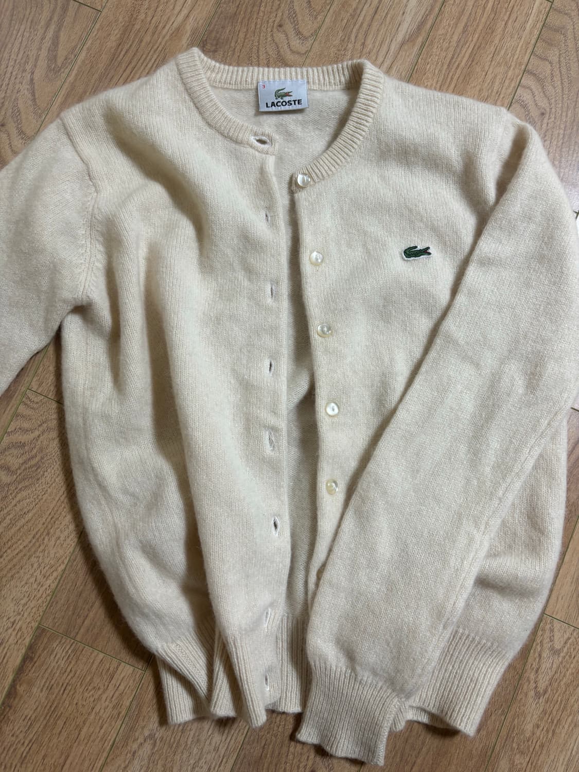 라코스테 아이보리&베이지 가디건 상품이미지2