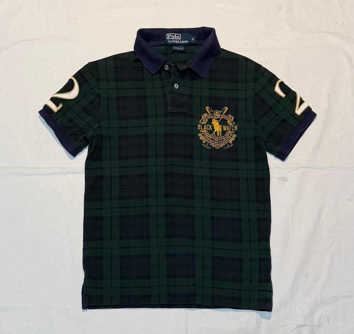 초희귀) 폴로 빅포니 치프키프 블랙와치 체크패턴 카라티 상품이미지2