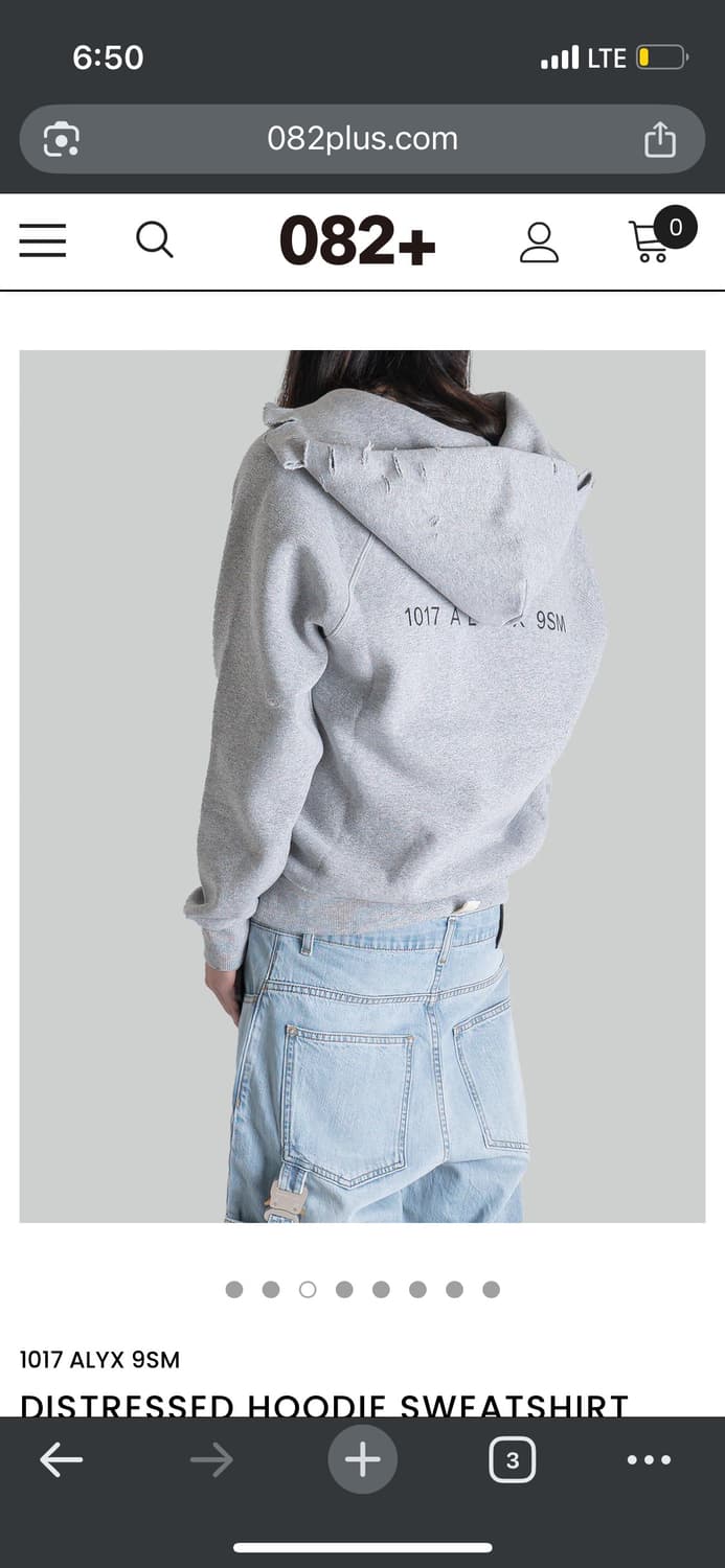 알릭스 그레이 멜란지 디스트레스 후디 상품이미지2