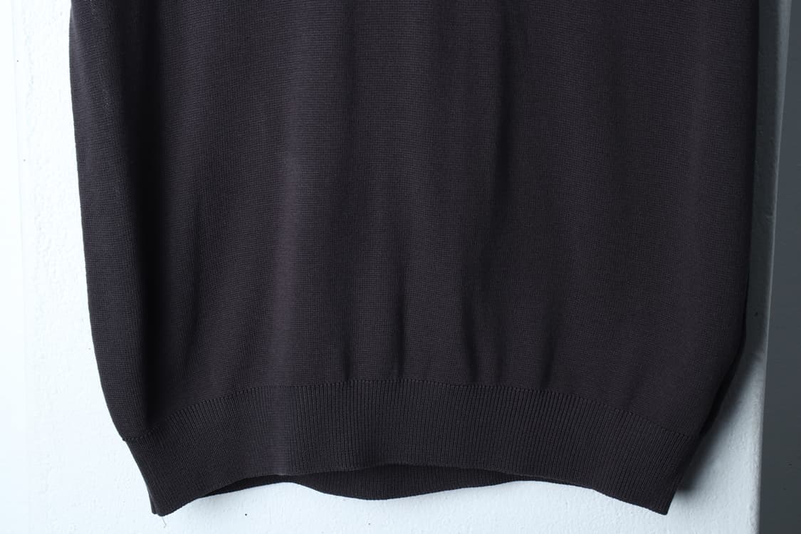 (L-XL) 키뮤어 반팔 카라 티셔츠 새상품 니트 차콜 무지-H32061 상품이미지4