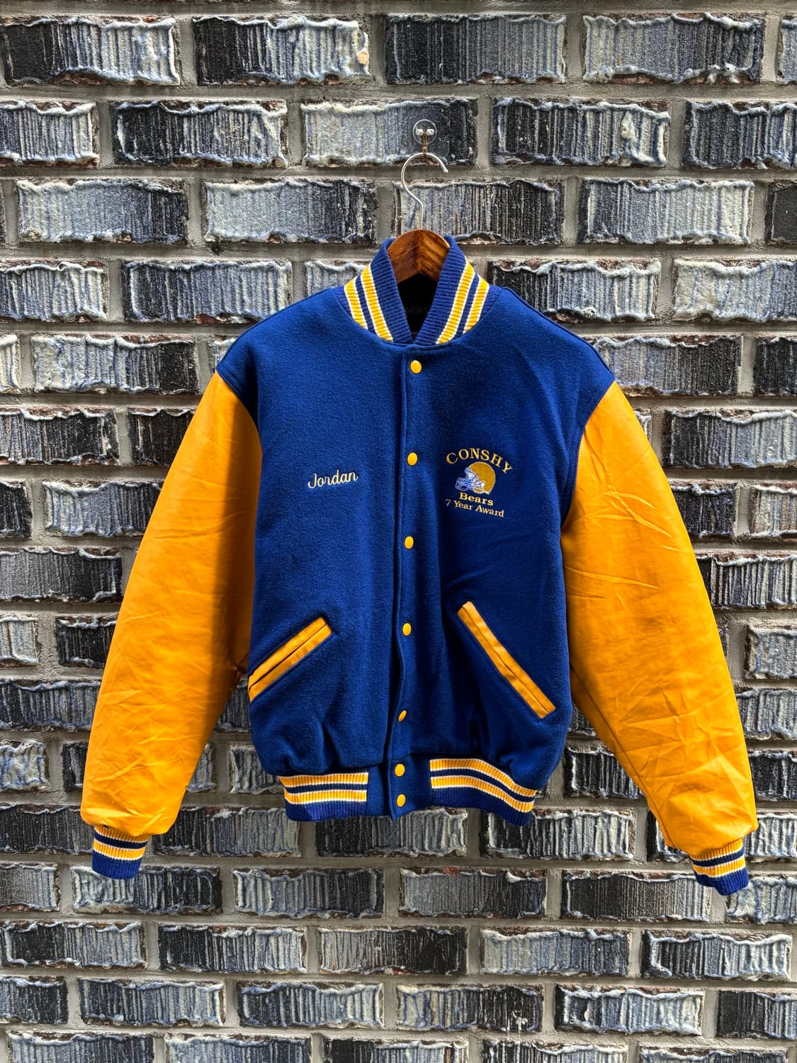 90s 미국 바시티 자켓 CONSHY BEARS 상품이미지1