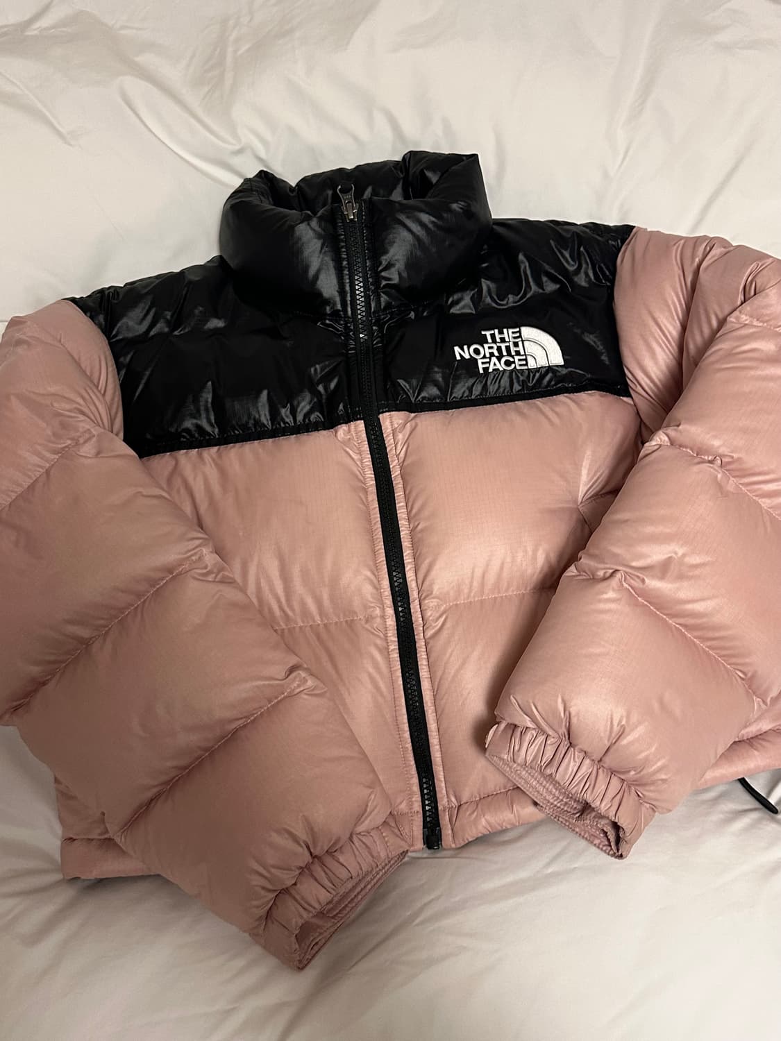 노스페이스 눕시 파스텔 핑크 S 황금사이즈 숏패딩 상품이미지1