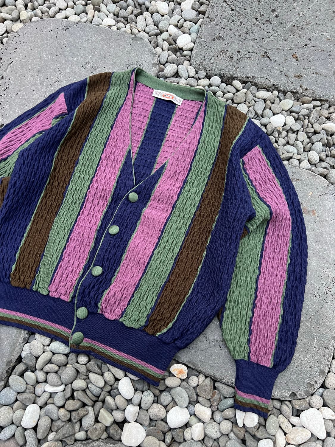 1990s MARS ITALY MADE STRIPE 스트라이프니트가디건 상품이미지5