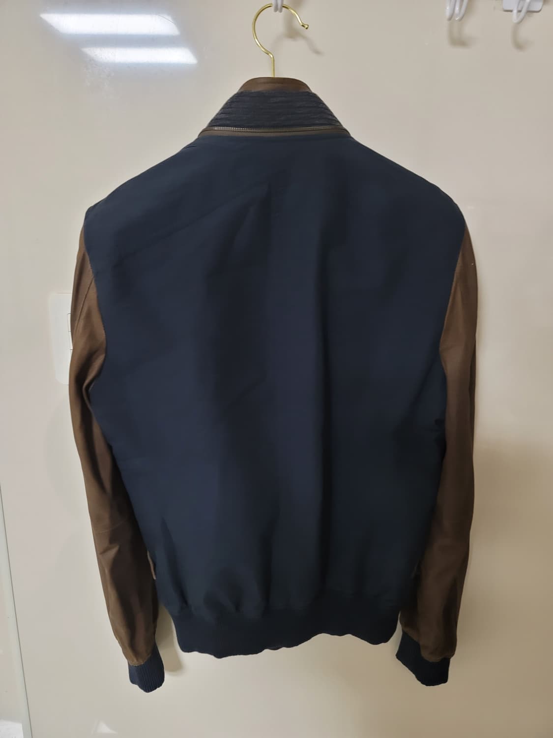 솔리드옴므 우영미 염소가죽 투톤자켓 95사이즈 상태굿 상품이미지2