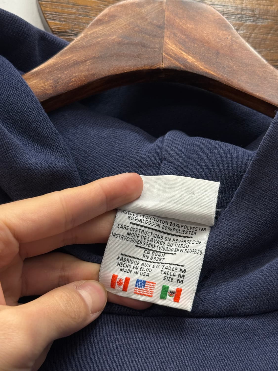 90s USA Adidas Trefoil Logo Hoodie 상품이미지7