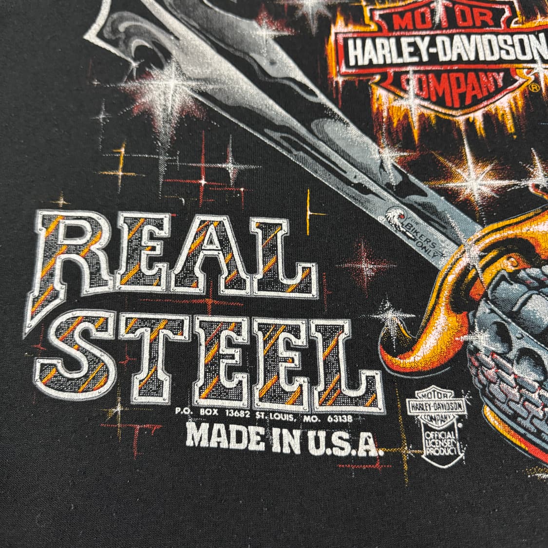 빈티지 80s 할리데이비슨 Harley Davidson 리얼스틸 티셔츠 상품이미지5