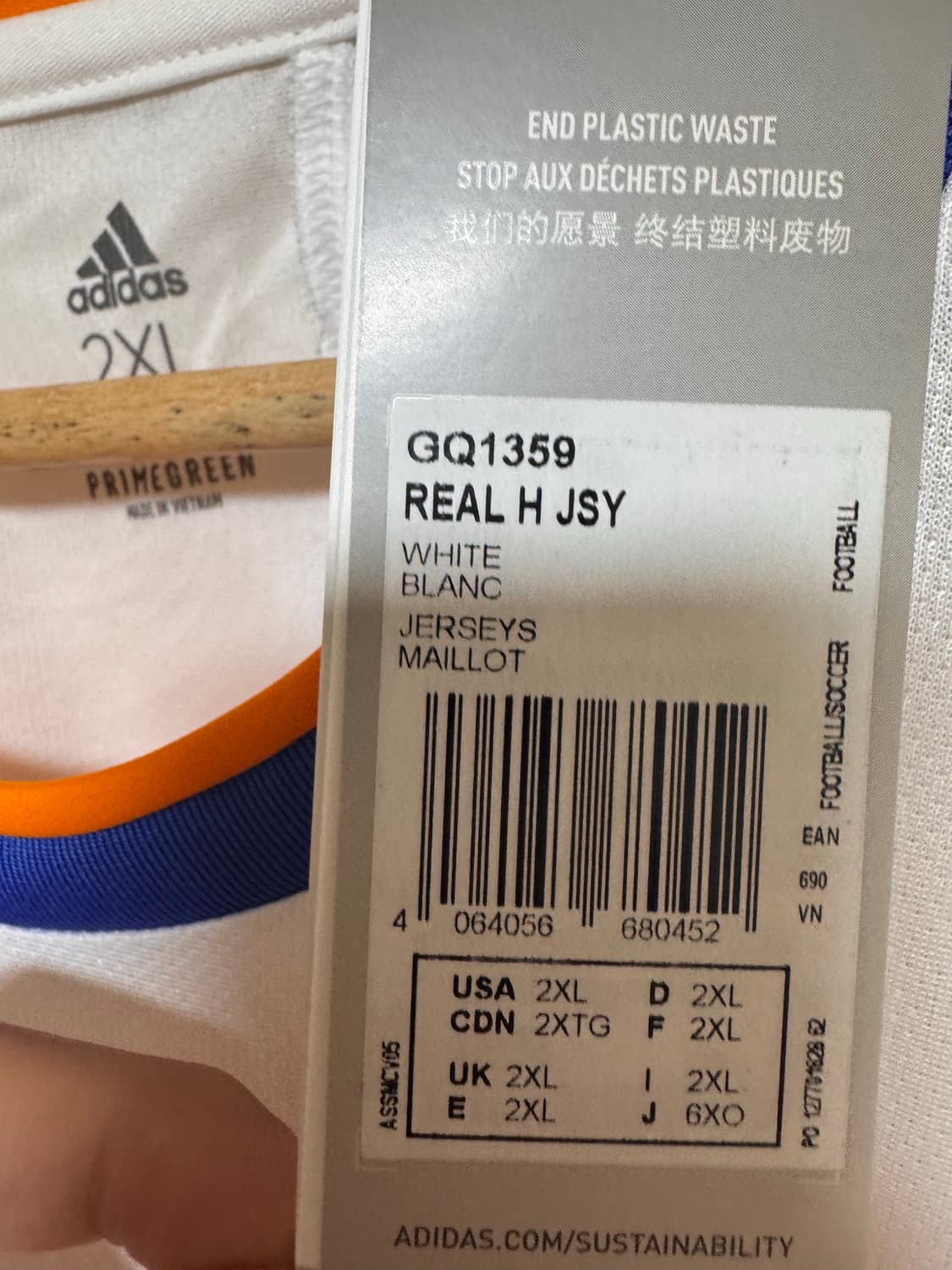 (정품) 레알 마드리드 21-22 홈 유니폼  상품이미지5