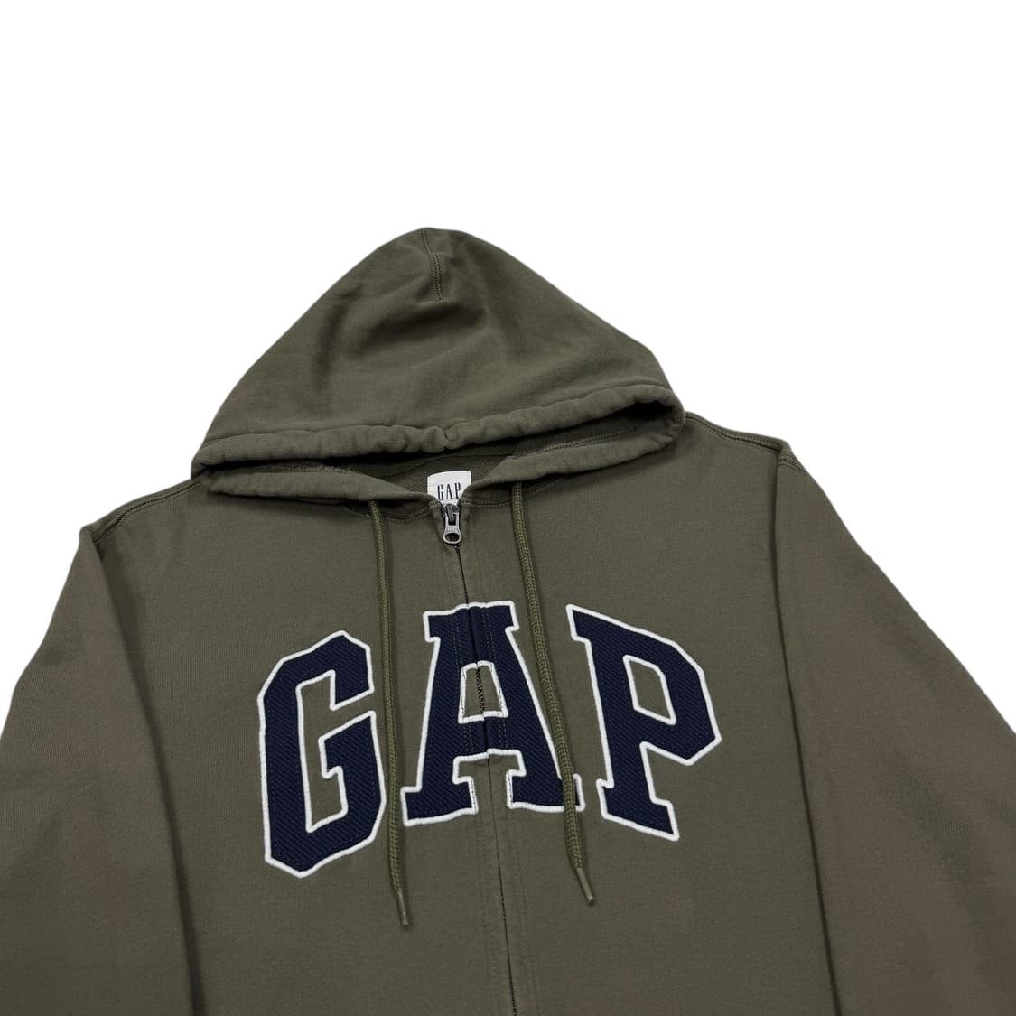 GAP 빈티지 스펠로고 후드집업 자켓 카키 S 상품이미지2