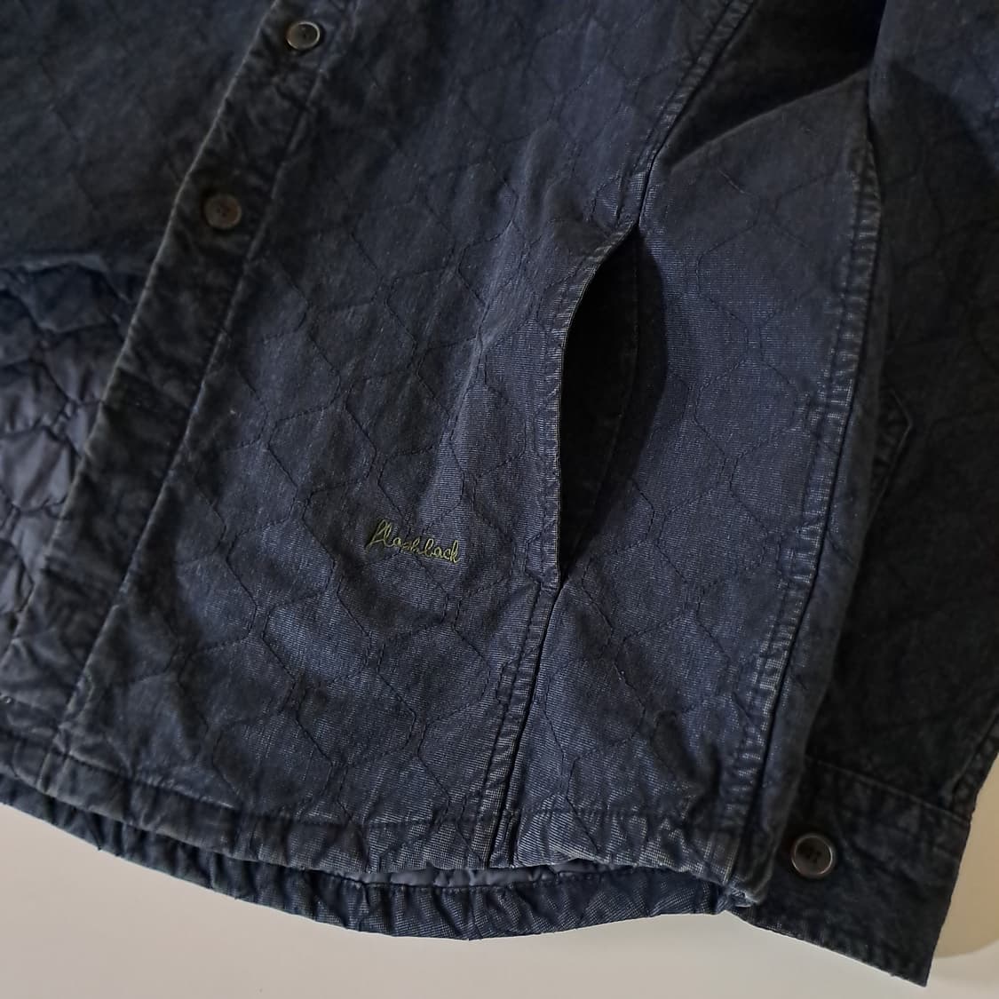 (택포) 코오롱시리즈 가먼트 퀼팅 데님 아우터셔츠 105 B142 상품이미지6