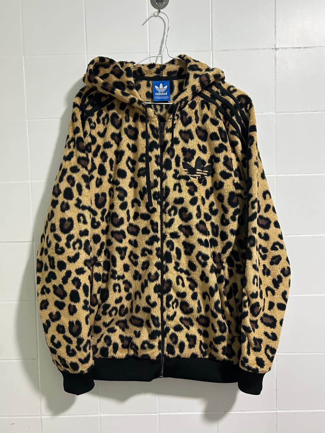 아디다스 레오파드 플리스 후드집업 져지 상품이미지1