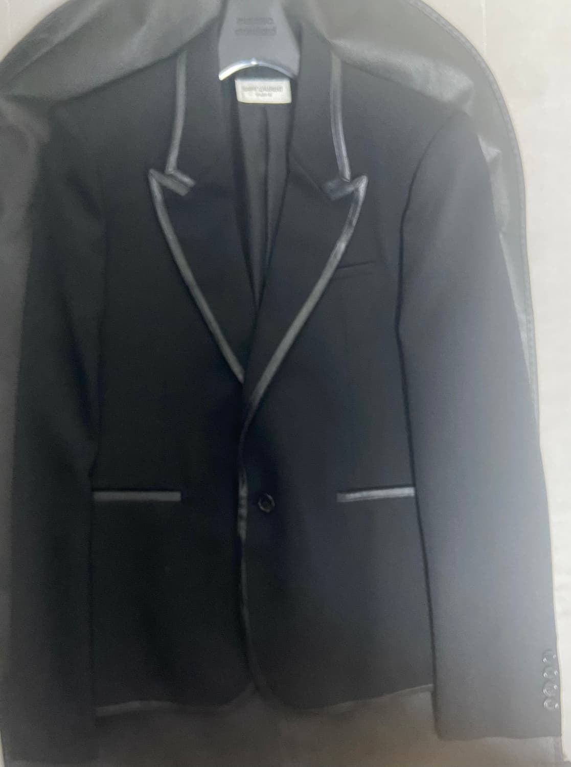 생로랑 레더 파이핑 블레이저 자켓 48 상품이미지2