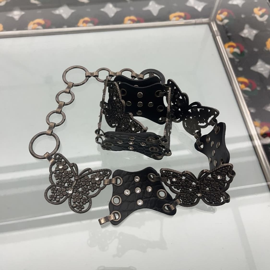 빈티지 보헤미안 에스닉 나비 큐빅 메탈 벨트 C07637 상품이미지3