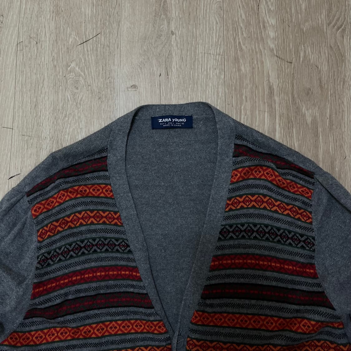 ZARA YOUNG 모직 자카드 니트 가디건 L/100 상품이미지2