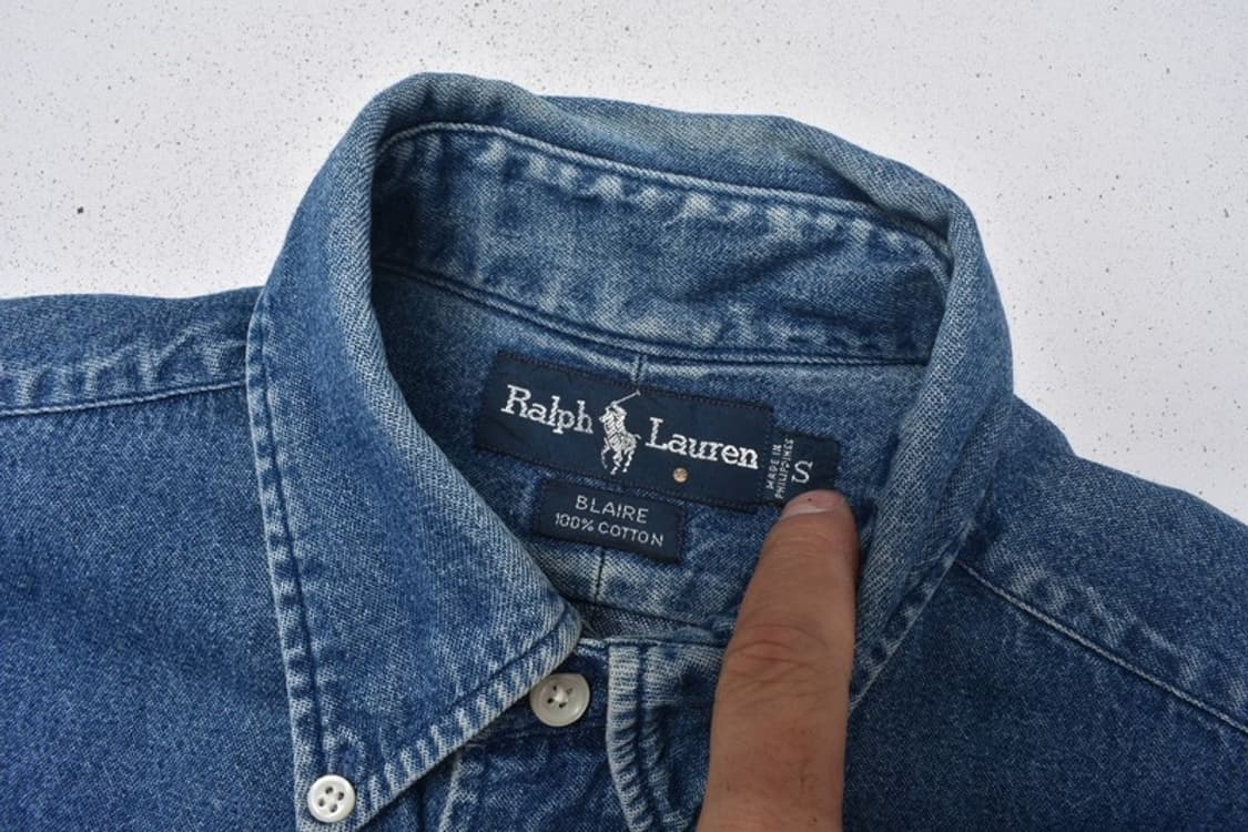 00S 폴로 랄프로렌 데님 셔츠 청남방 S M0057 상품이미지6