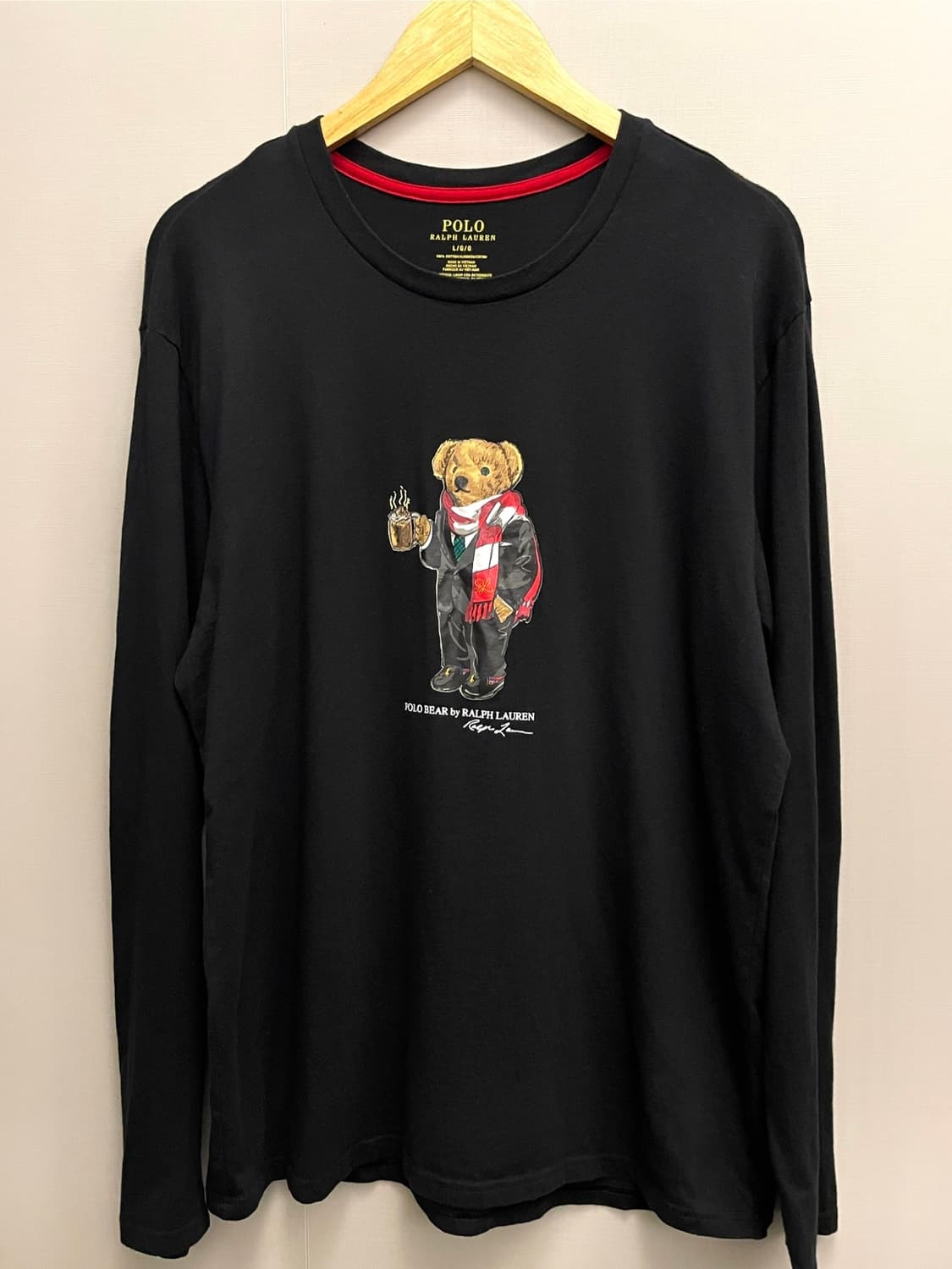 (L~XL)POLO 폴로랄프로렌 코튼 베어 그래픽 롱슬리브 긴팔티셔츠 상품이미지1