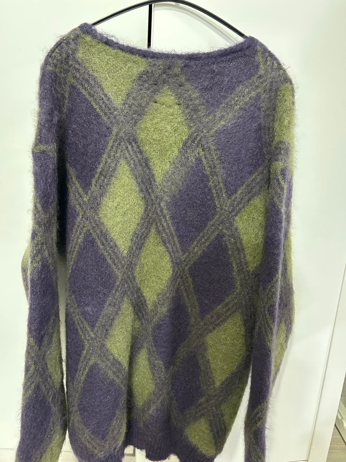 니들스 모헤어 가디건 아가일 상품이미지2