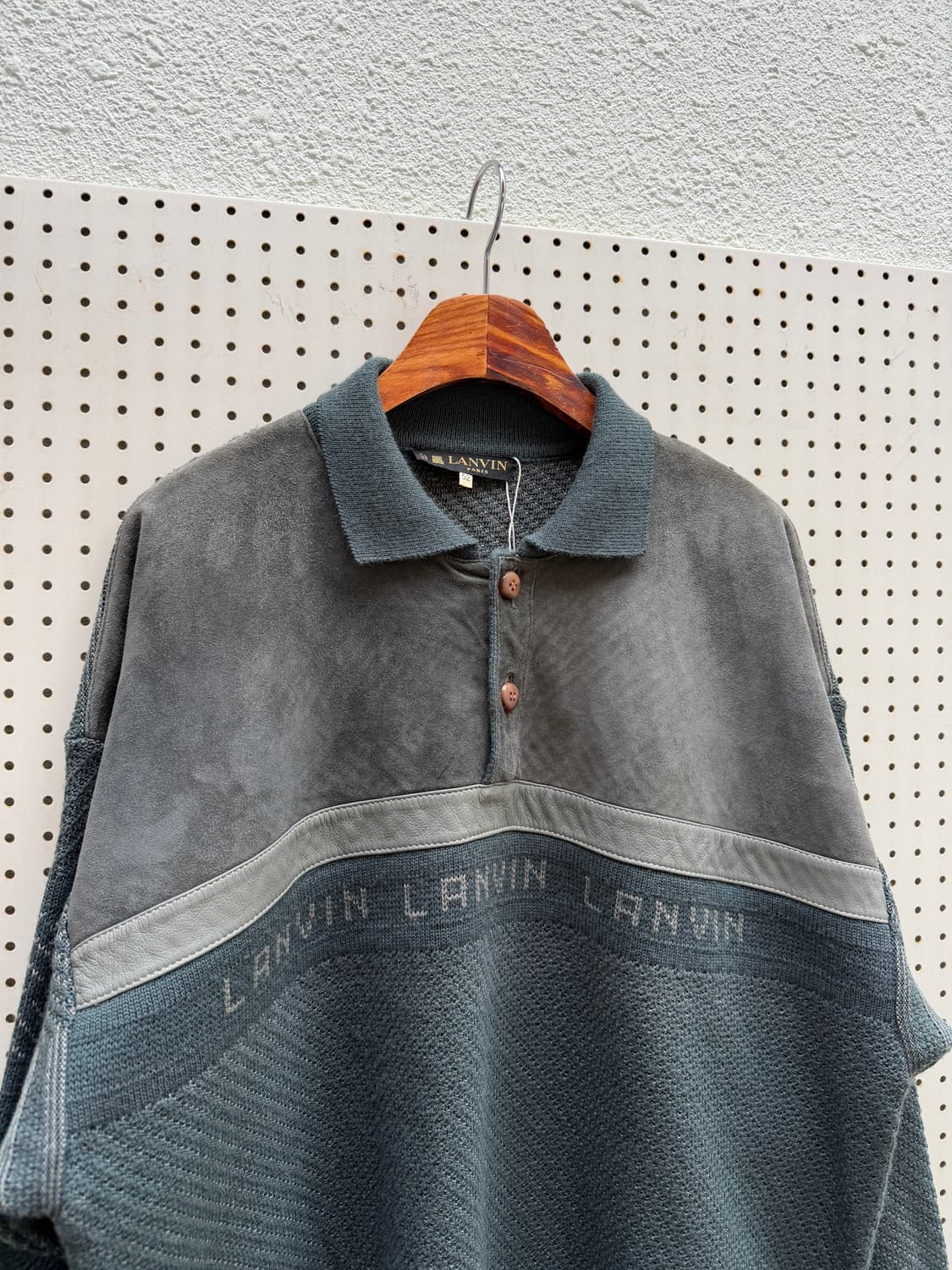 1990s LANVIN PARIS SUEDE LEATHER 랑방 스웨터 상품이미지6