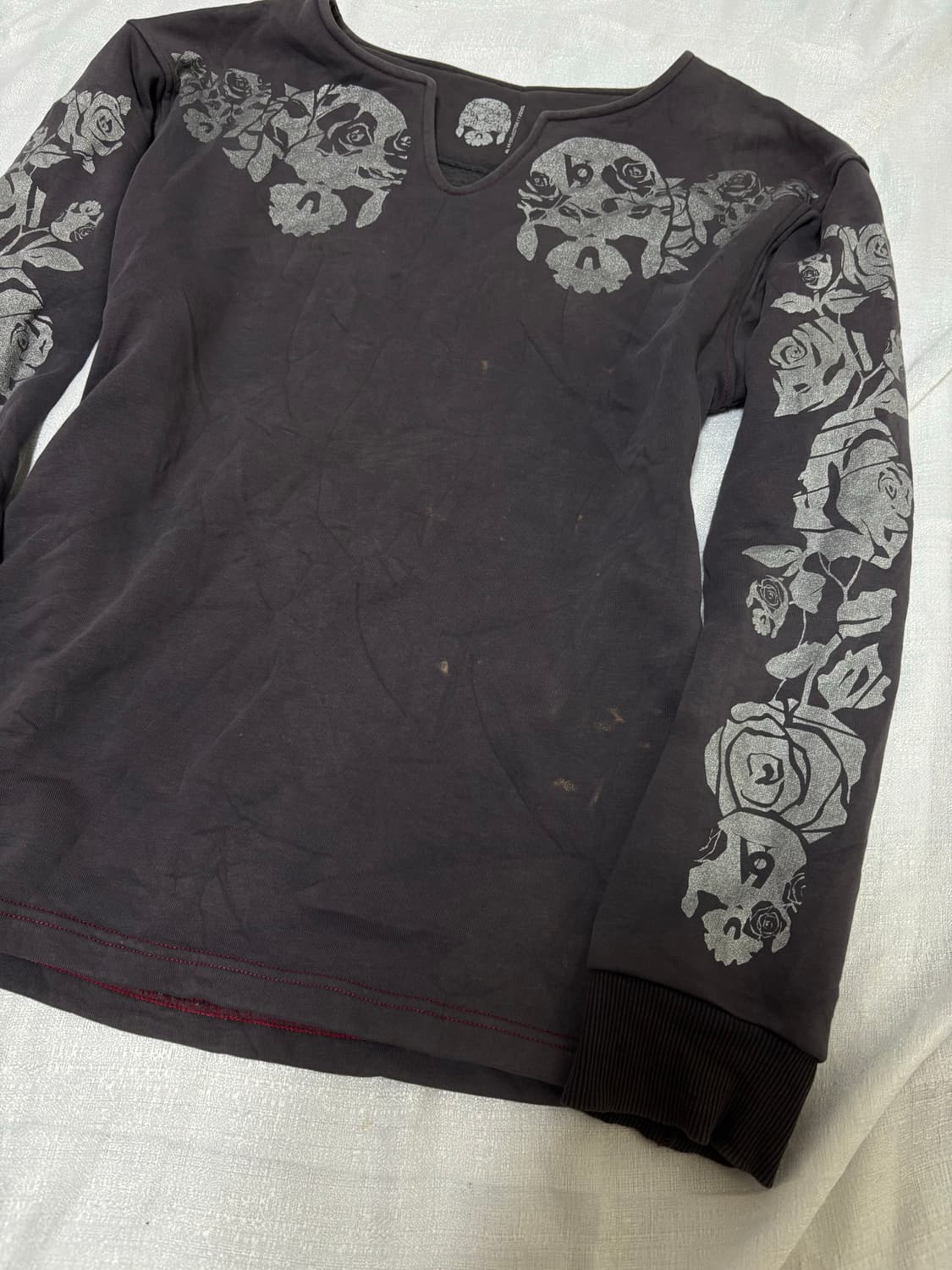 “Unknown” Skull&Rose Print Sleeve 상품이미지6