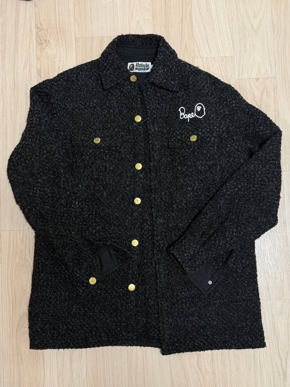 (급처) 베이프 트위드 셔츠 자켓 xs 상품이미지1