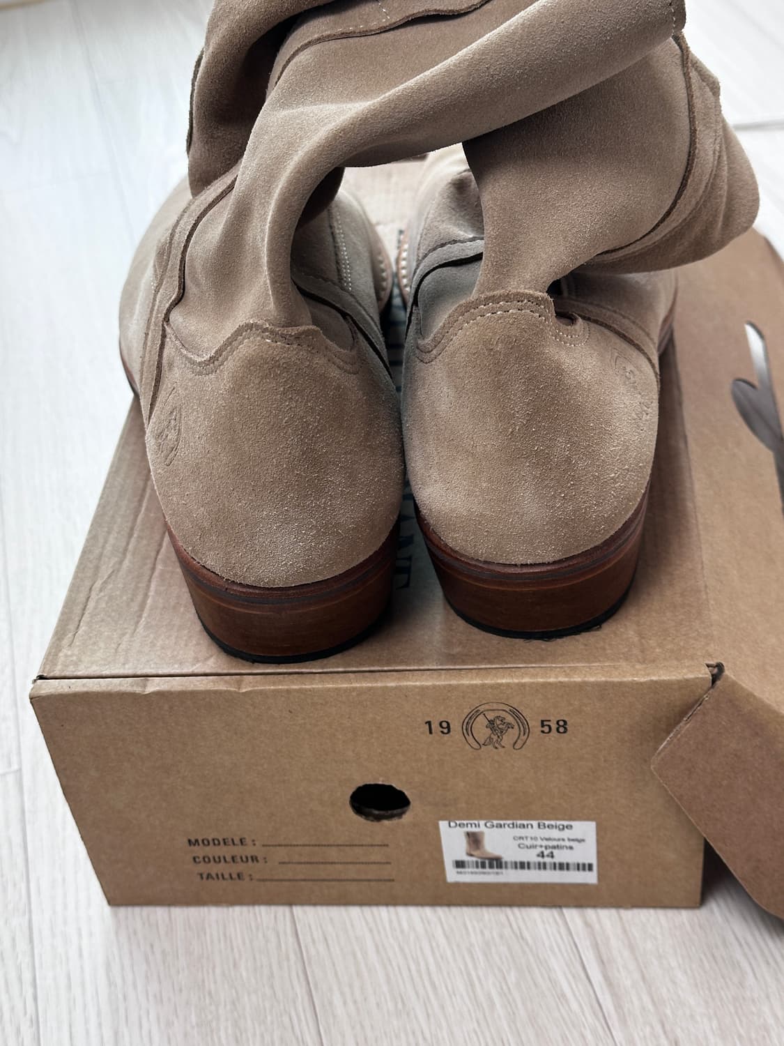 [44] La botte Gardiane 1/2 베이지 스웨이드 부츠 상품이미지4