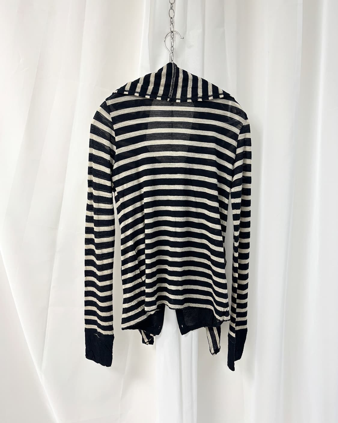 io stripe layered drapery cardigan 상품이미지8