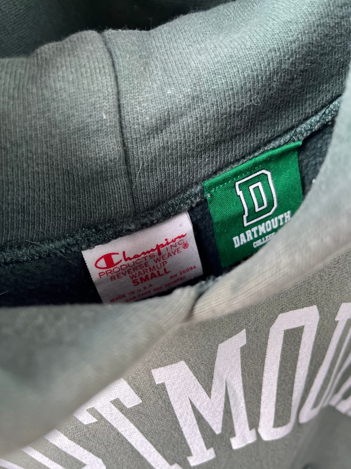 CHAMPIONxDARTMOUTH hoodie (made in USA) 상품이미지6