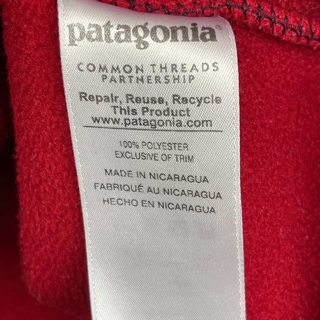 10s 파타고니아 신칠라 스냅-T 네이비/레드 상품이미지4