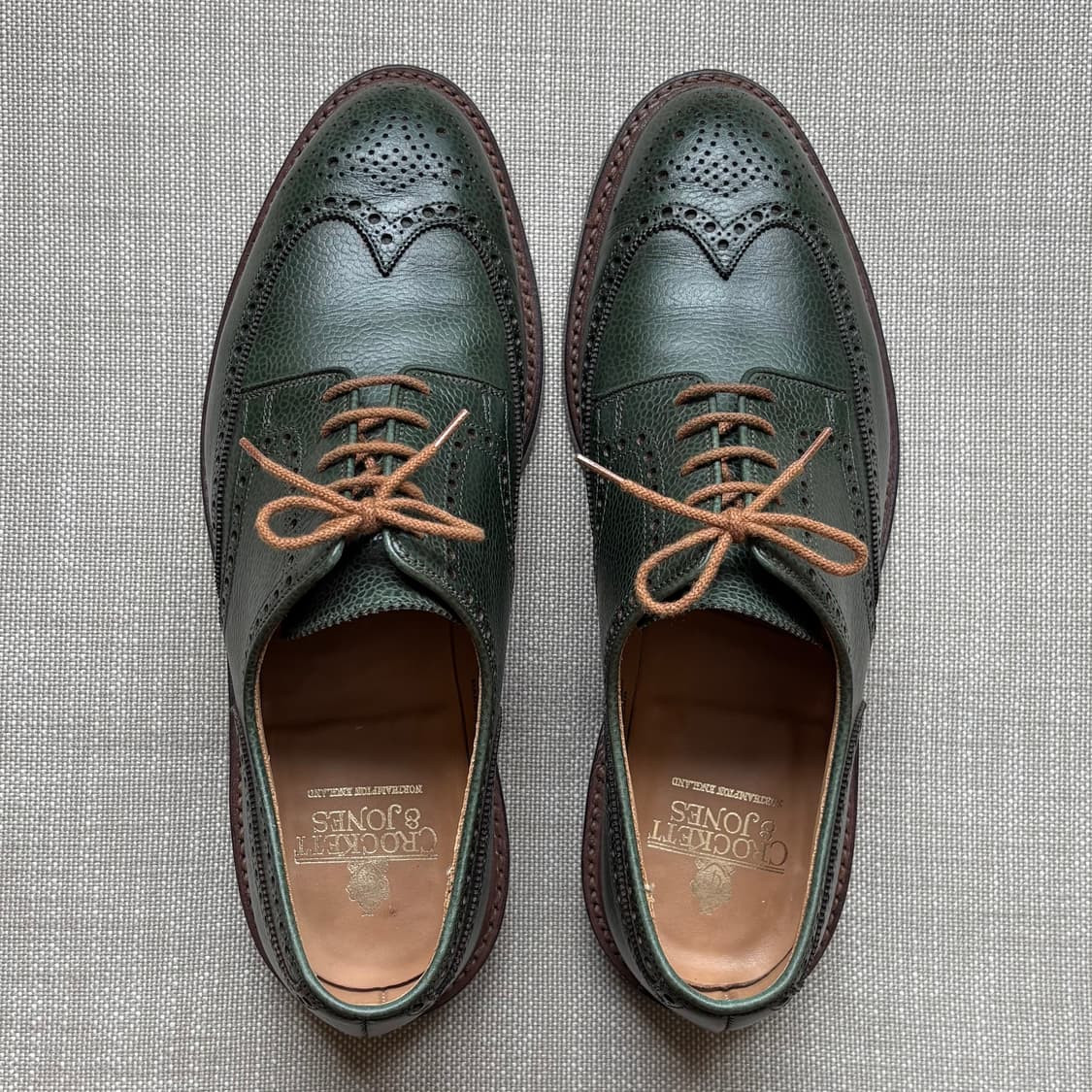 [UK9E] CROCKETT&JONES 체스트넛 그레인 브로그 윙팁 슈즈 상품이미지9