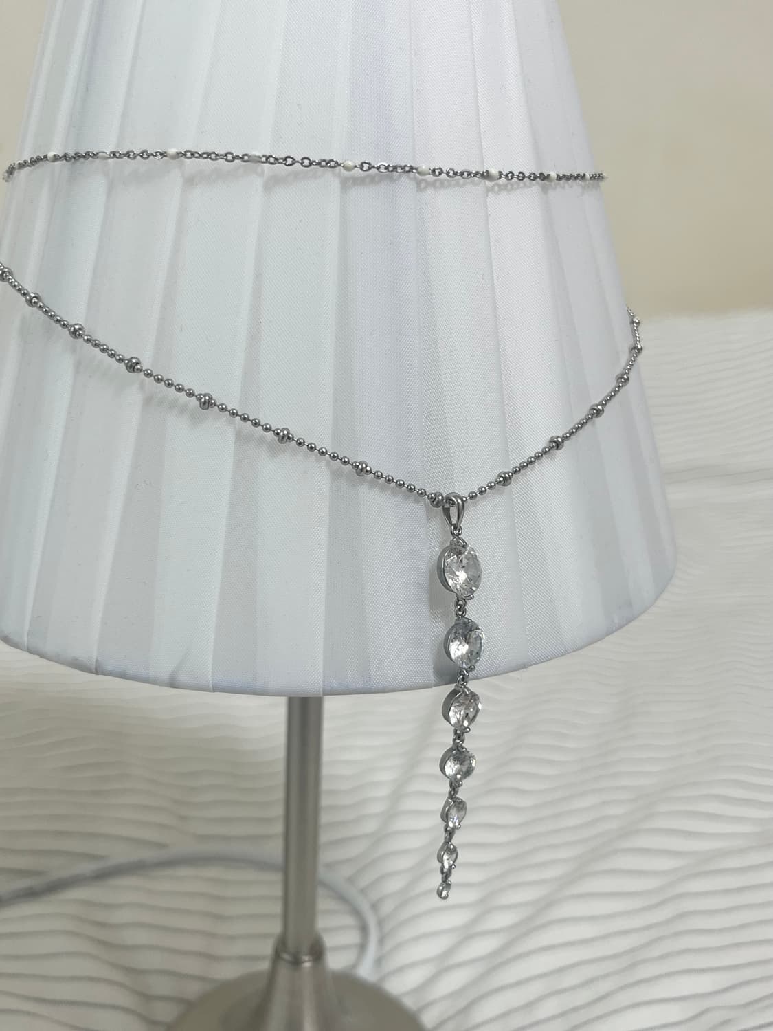 레테 빈티지 큐빅 드롭 목걸이 상품이미지2