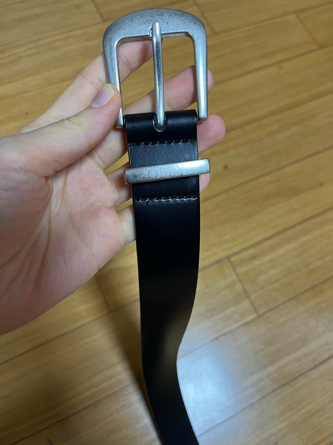 오베이 가죽 벨트 s/m 블랙 상품이미지2