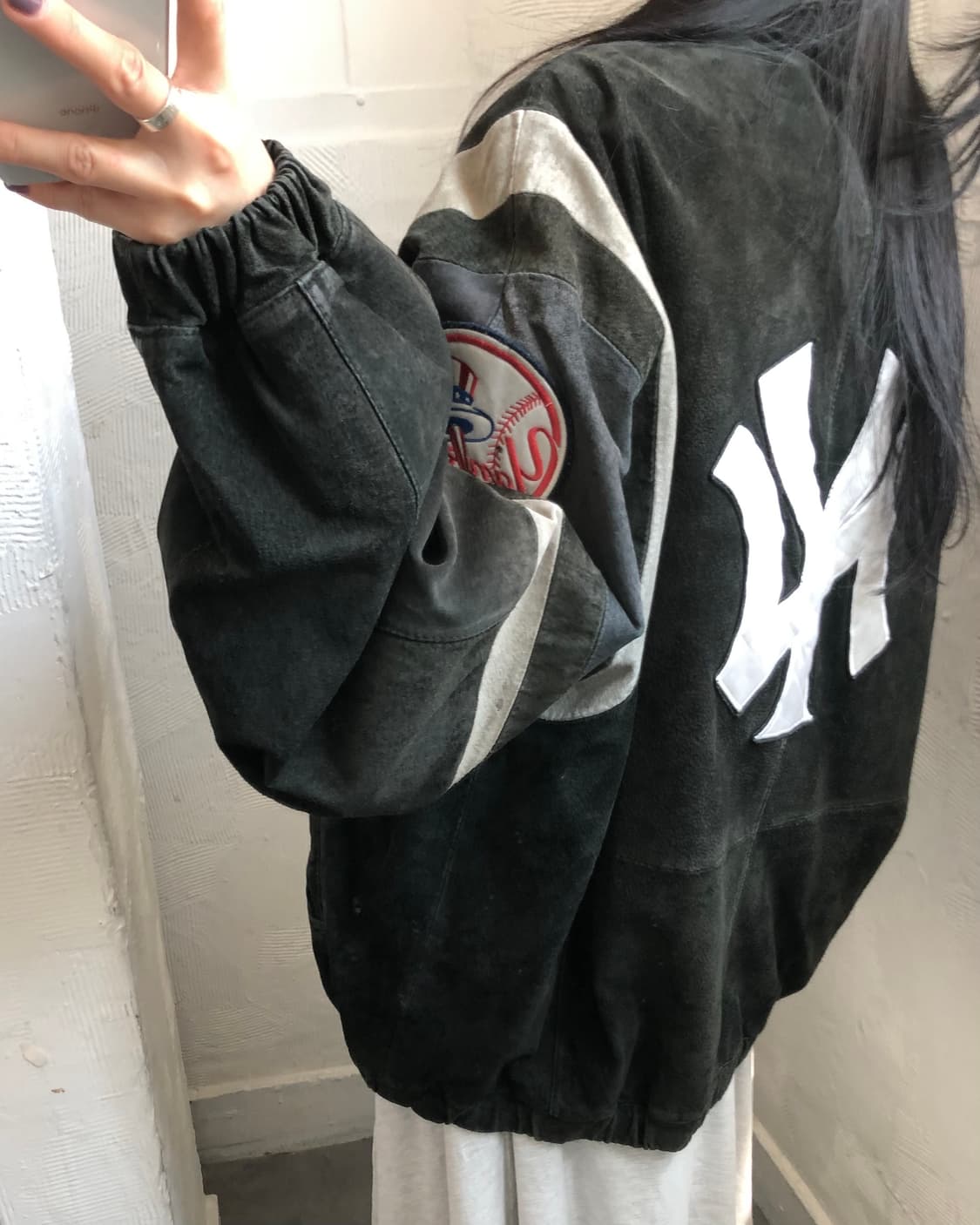 90’s Yankees 뉴욕양키즈 스웨이드 자켓 상품이미지4