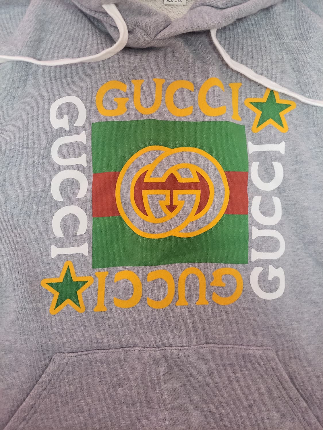 정품)급처상태좋음!구찌 오버핏 남녀공용 웹 로고 후드 티셔츠 상품이미지5