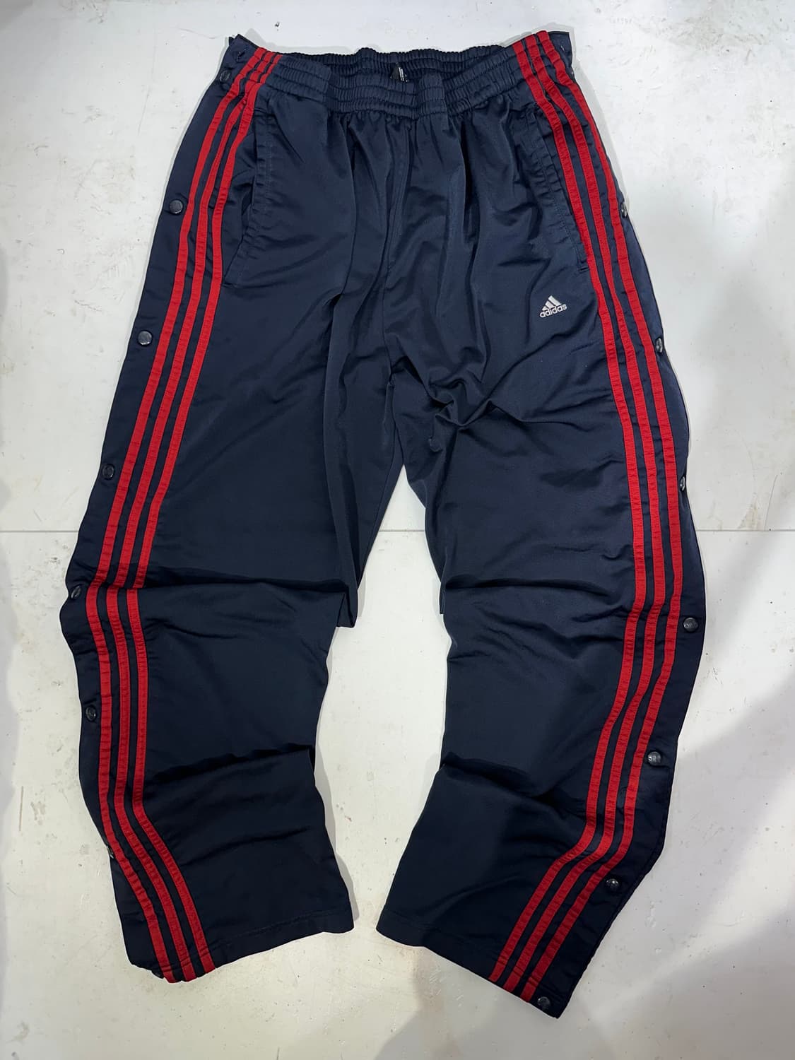 아디다스 네이비 레드 삼선 와이드 팬츠 XL 상품이미지4