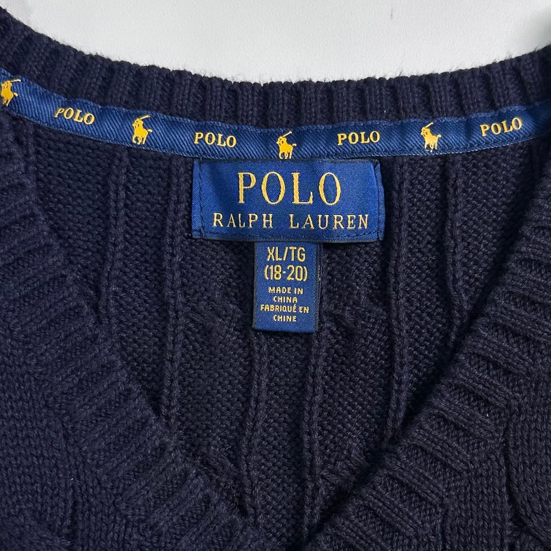 폴로 랄프로렌 보이즈 케이블 니트 조끼 상품이미지5