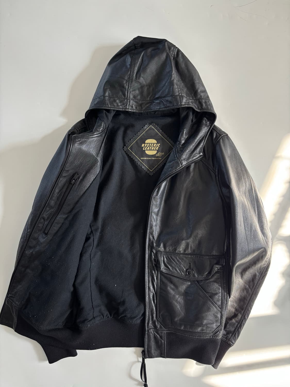 Hysteric Glamour 히스테릭글래머 가죽 후드 자켓 상품이미지5