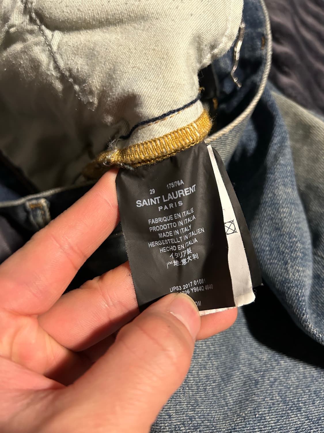 생로랑 18ss 데님 슬림진  상품이미지5