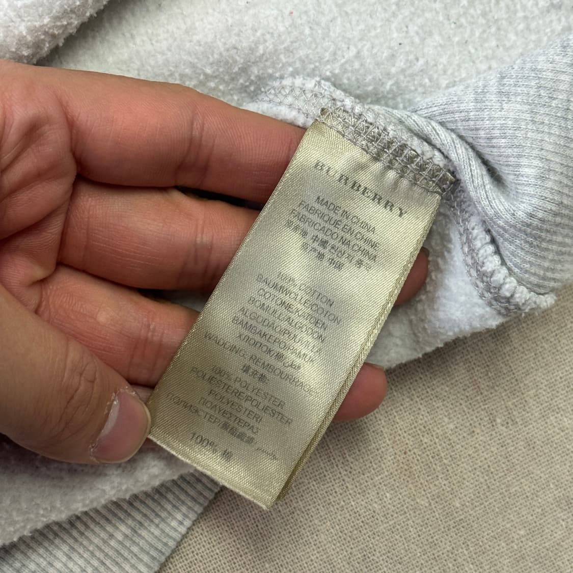 버버리 브릿 팔패치 애쉬 후드집업 M 상품이미지7