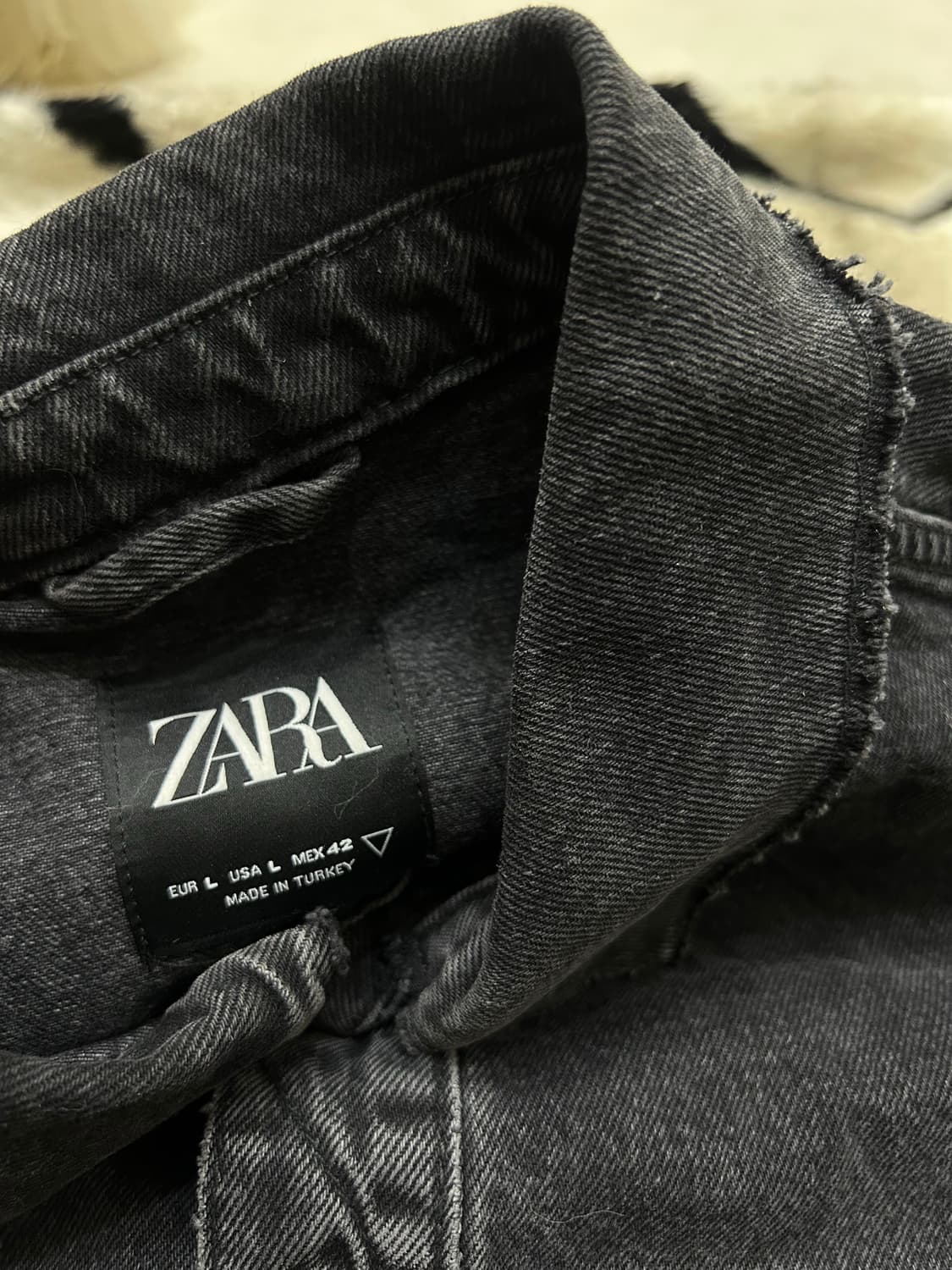 [한국XL]ZARA 그런지 흑청 트러커 자켓 상품이미지5