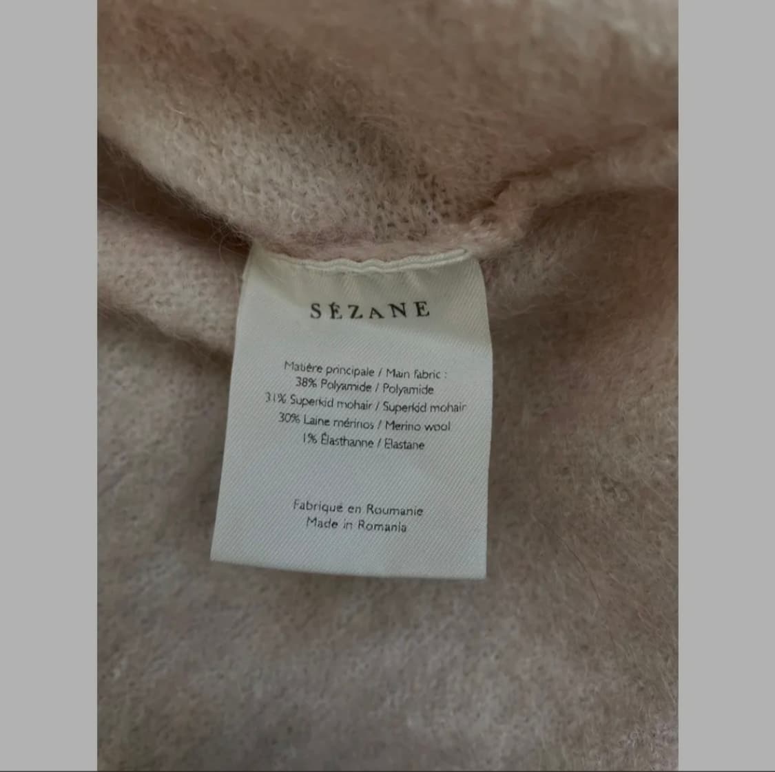 [정품] 새상품세잔  SEZANE 리본 타이 모헤어 메리노 울 니트 상품이미지7
