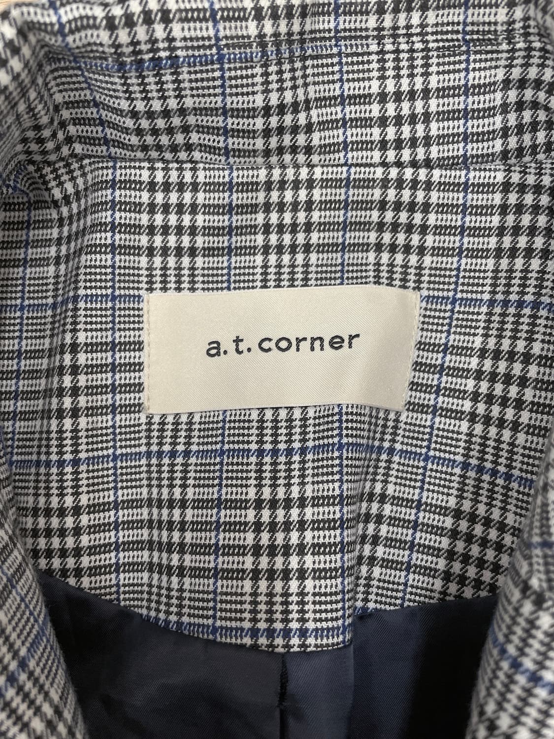 앳코너(a.t. corner) 체크 더블 브레스티드 자켓 상품이미지5