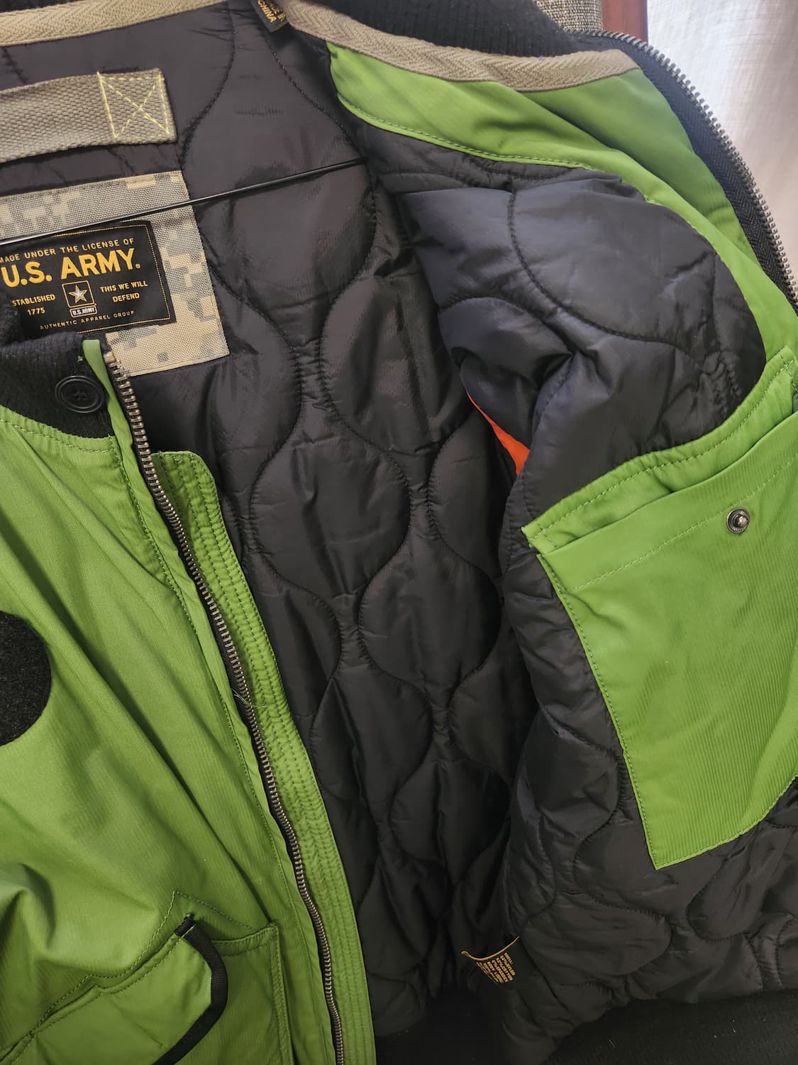 정품Authentic US ARMY  미 육군  MA-1 항공자켓 L 상품이미지5