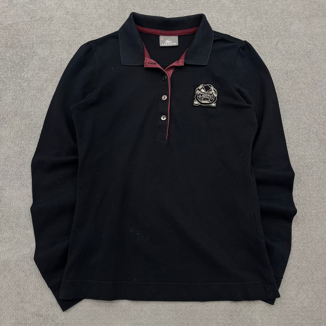 36 라코스테 블랙 긴팔 폴로티 상품이미지1