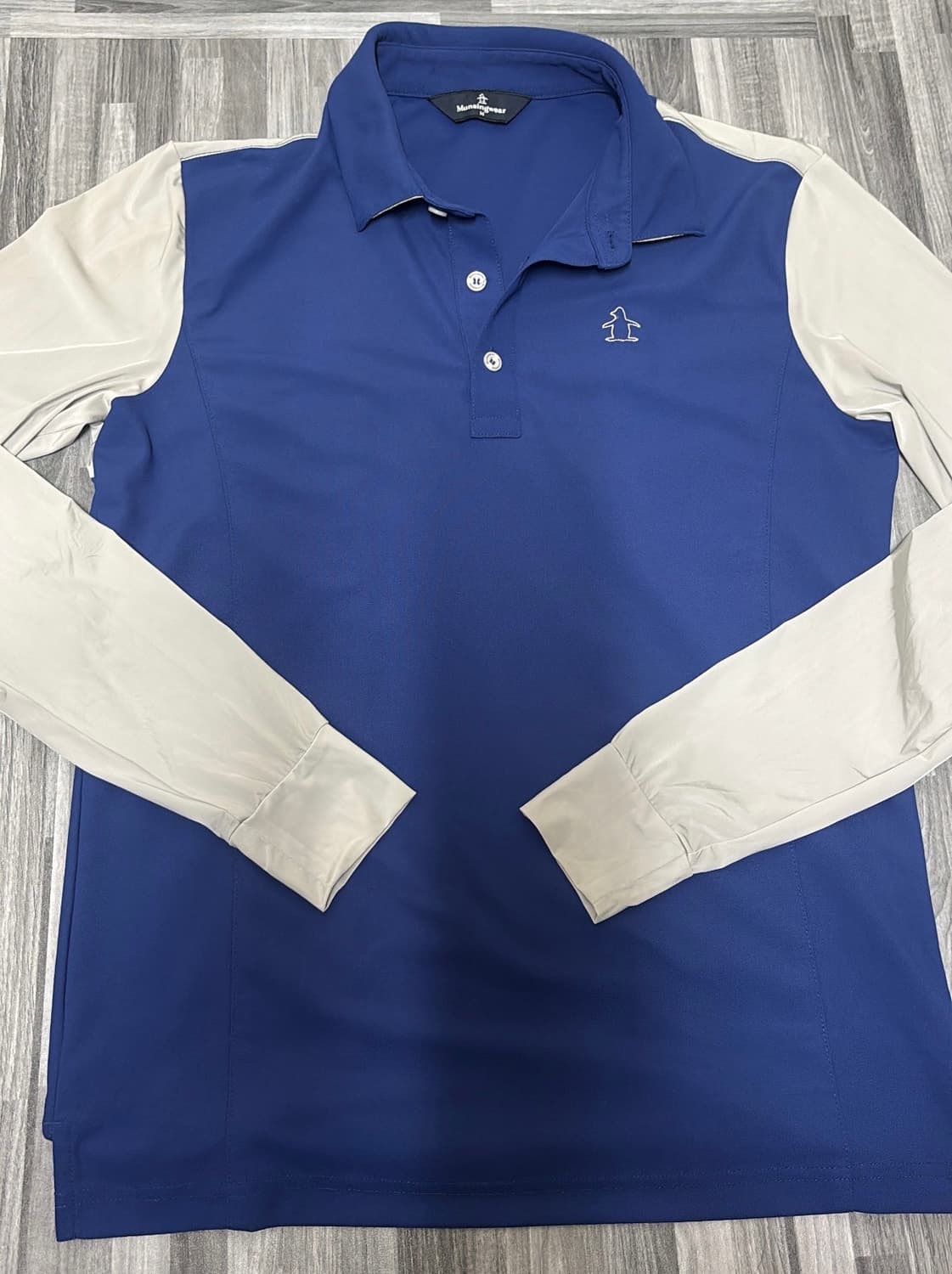 Munsingwear 긴팔 폴로 셔츠 네이비 골프웨어 M 상품이미지1