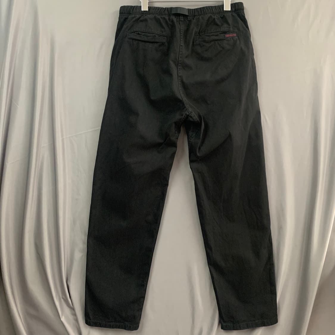 L 그라미치 블랙 스트레이트 트윌 코튼 밴딩 팬츠 상품이미지3